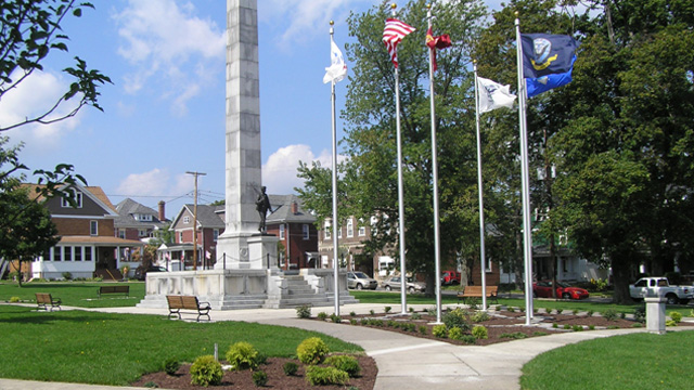 Photo of community square in Ebensburg, PA