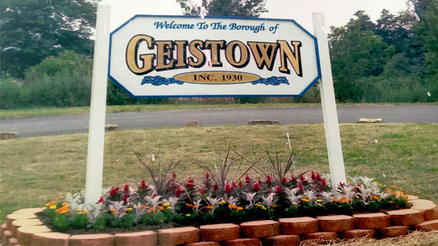 Photo of welcome sign in Geistown, PA
