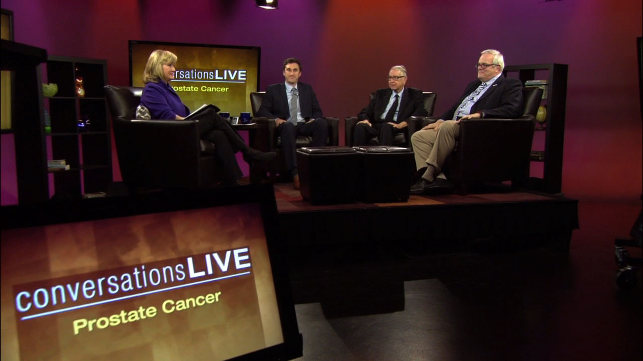 WPSU's Patty Satalia and guests on the set of Conversations Live
