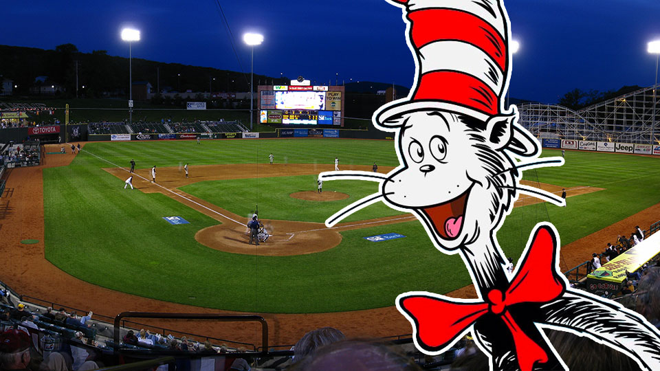 Cat in the Hat visit the Altoona Curve