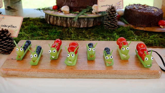 caterpillars made from food