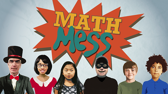math mess and people in costume