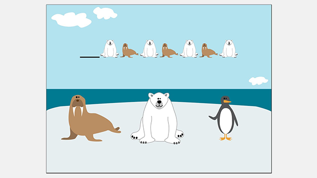 arctic animals in a pattern