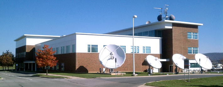 Exterior photo of the Outreach Building from Innovation Boulevard