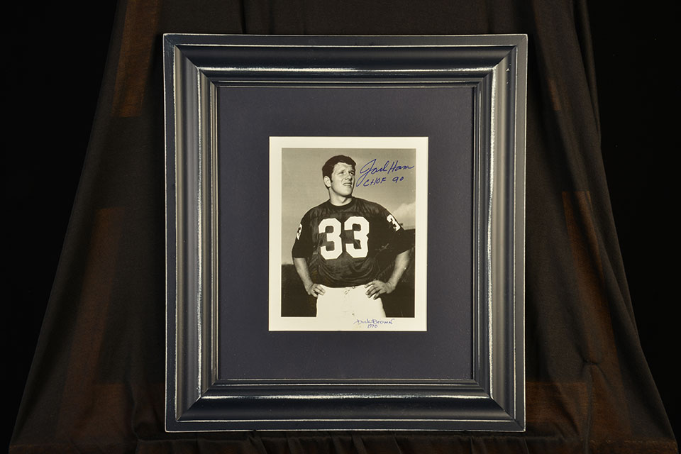 Jack Ham photo with original signature; by Dick Brown.