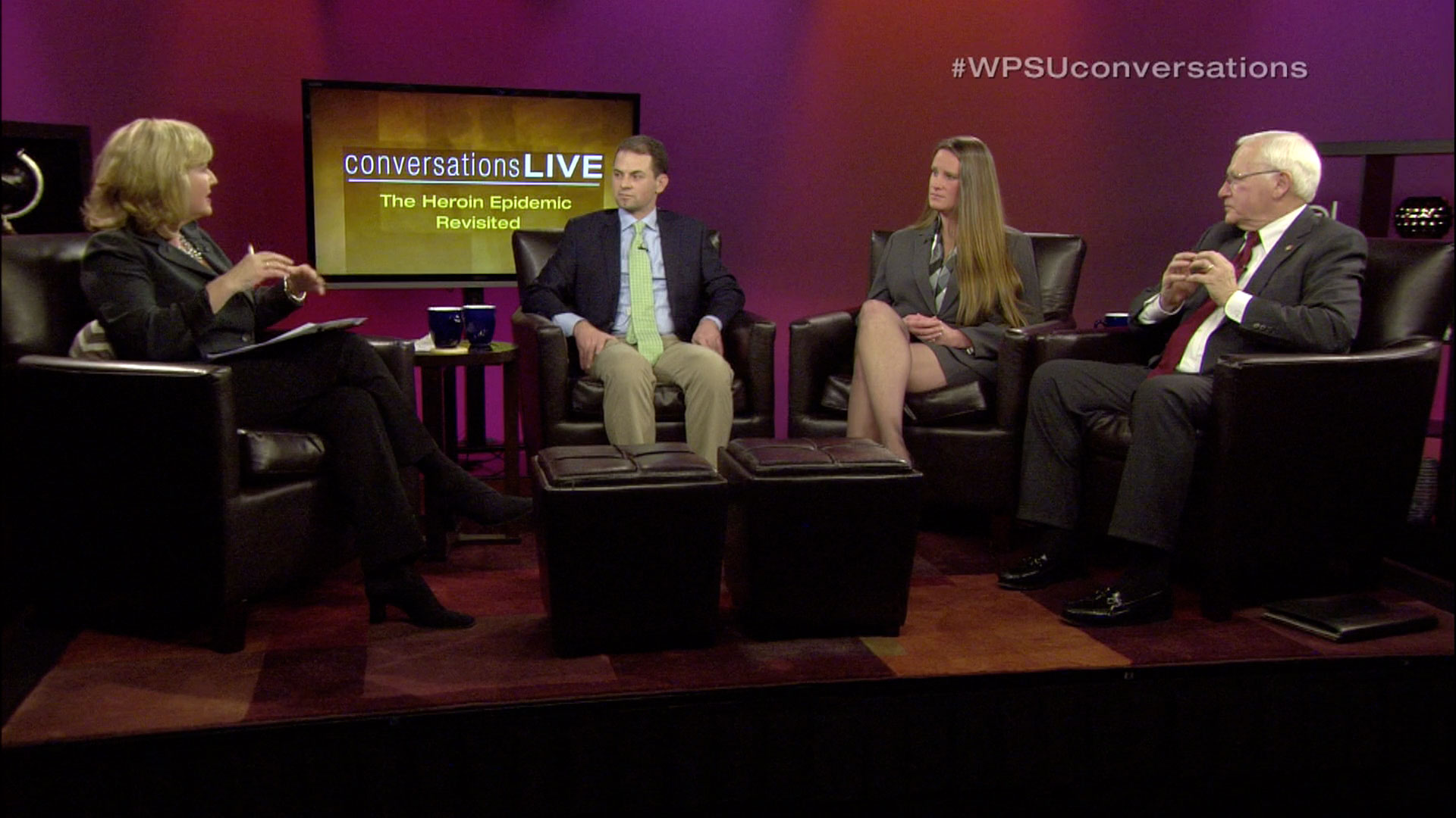 Patty Satalia and guests on the set of Conversations Live