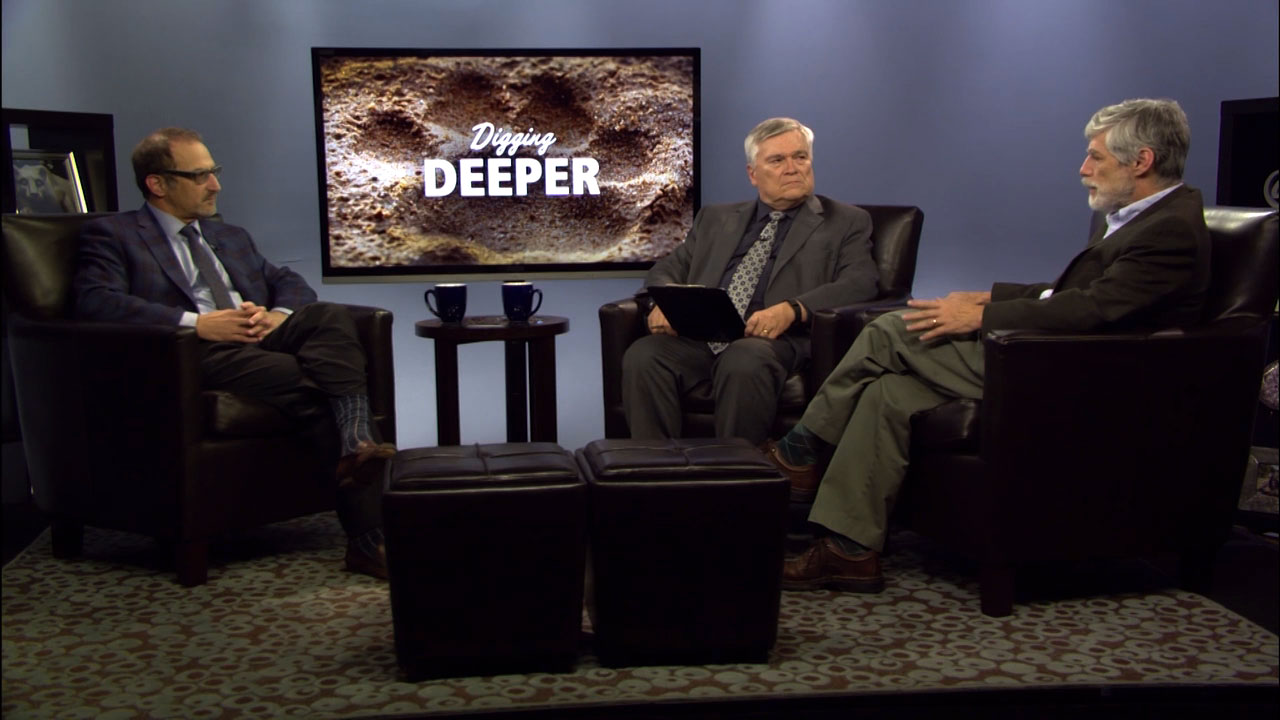 Eric Barron and guests on the set of Digging Deeper