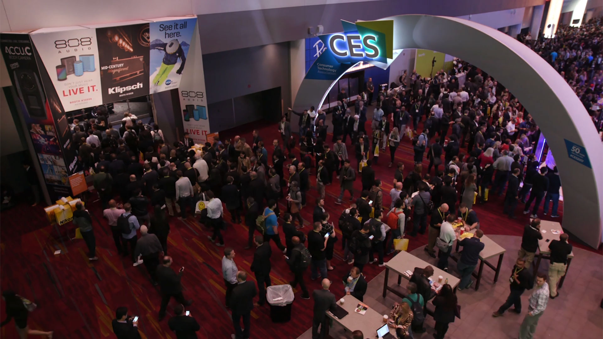 Crowd of attendees at the Consumer Electronics Show