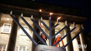 Chabad of Penn State Hosts Menorah Lighting