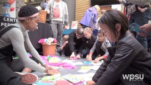 children participating in craft activities at WPSU studios