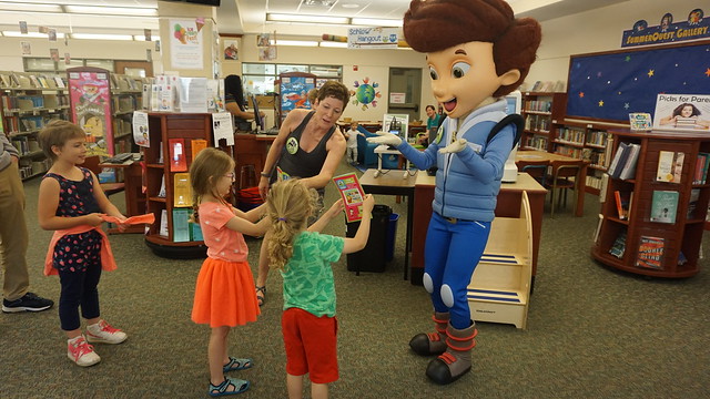 Jet Propulsion character at Schlow Library
