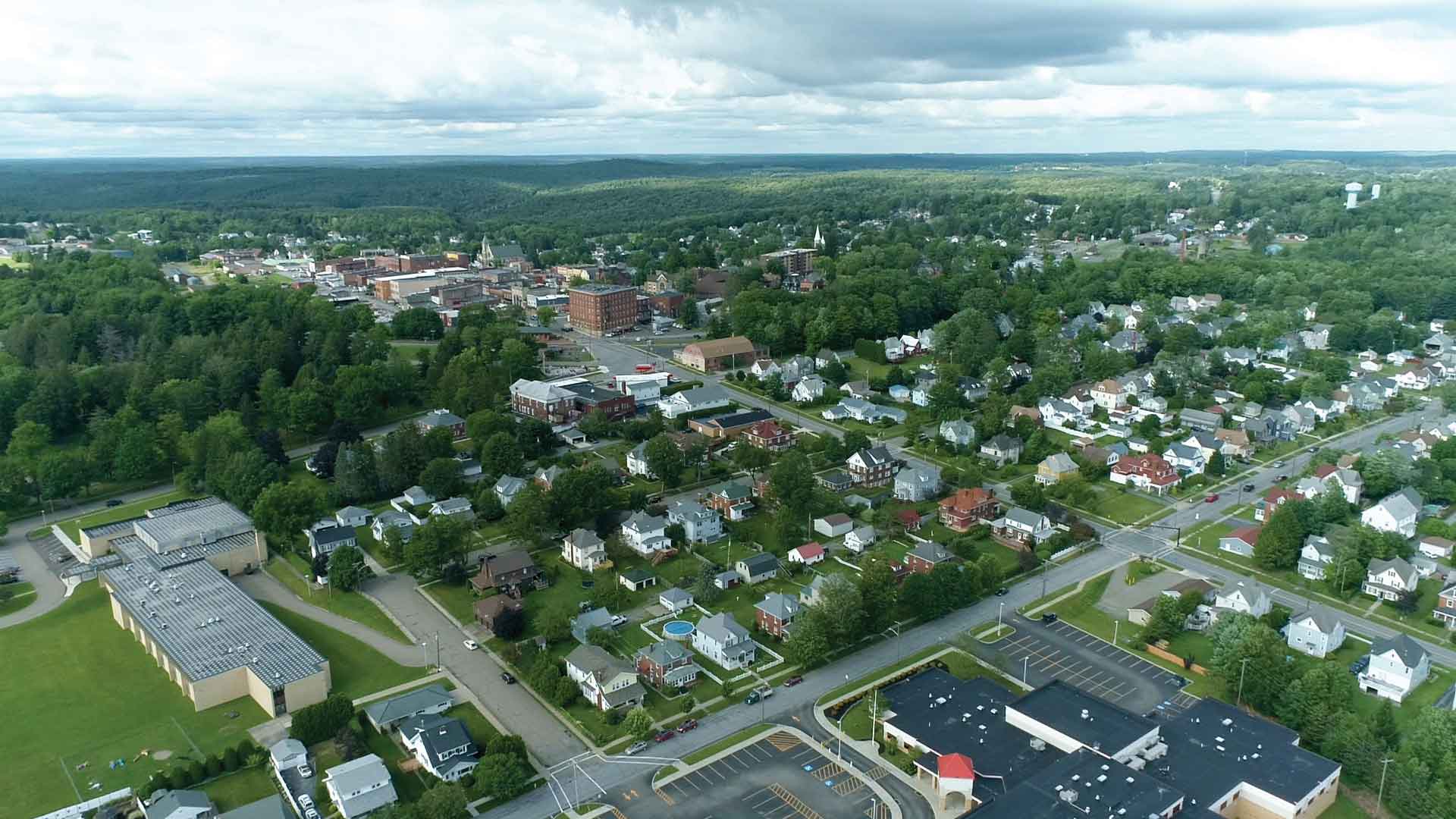 Aerial view of Kane, PA