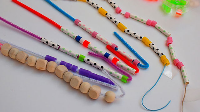 beads on pipe cleaners