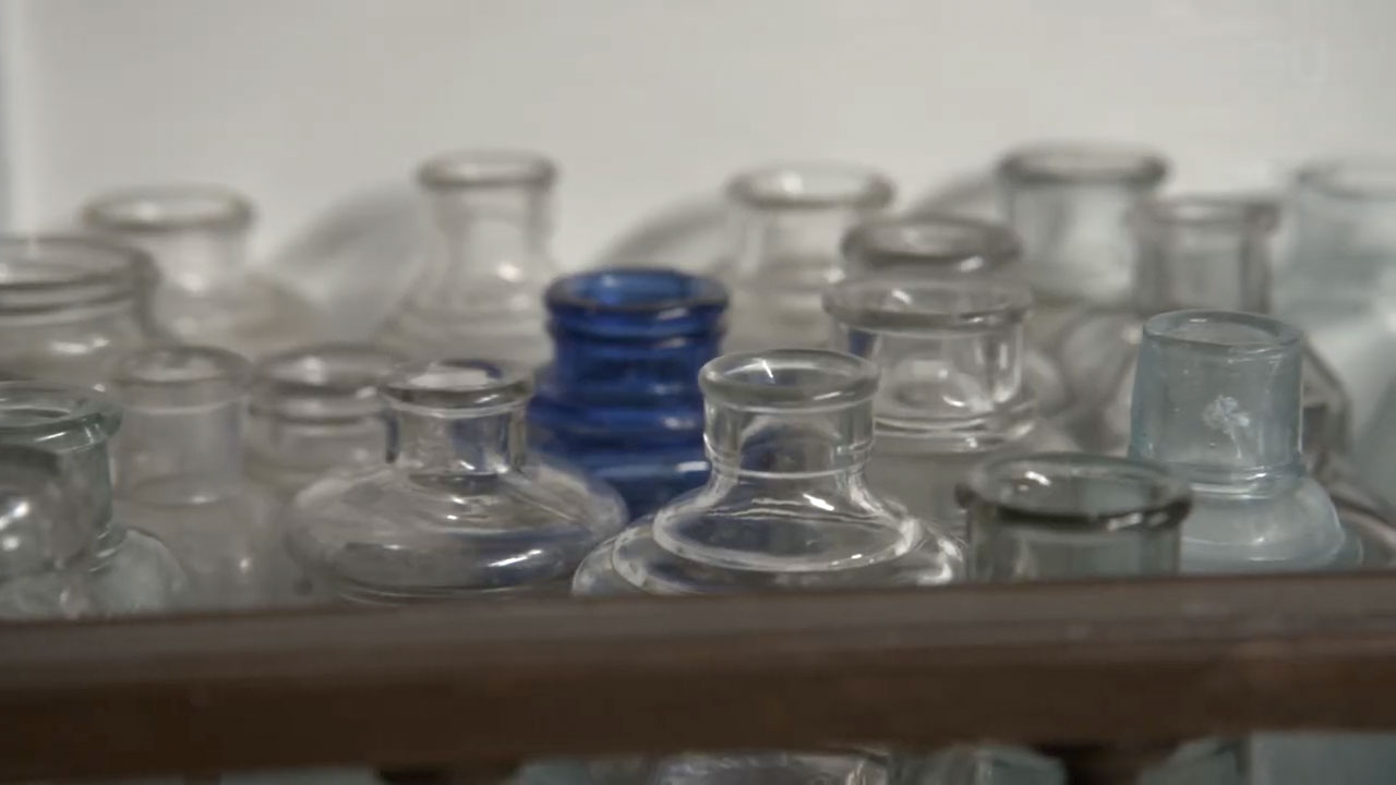 glass bottles