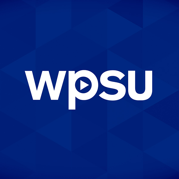 WPSU written in white letters against a blue background.