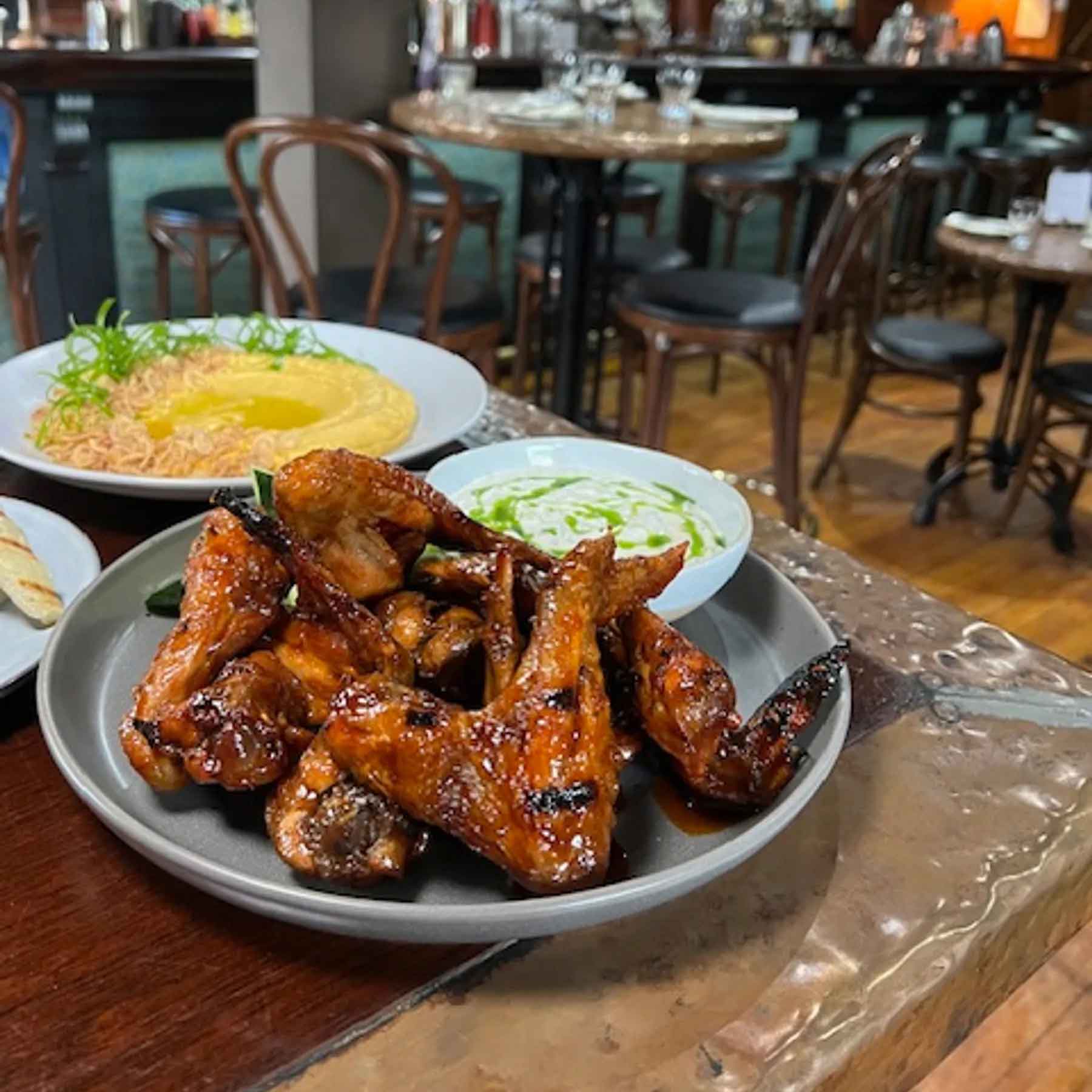 plated of baked chicken wings