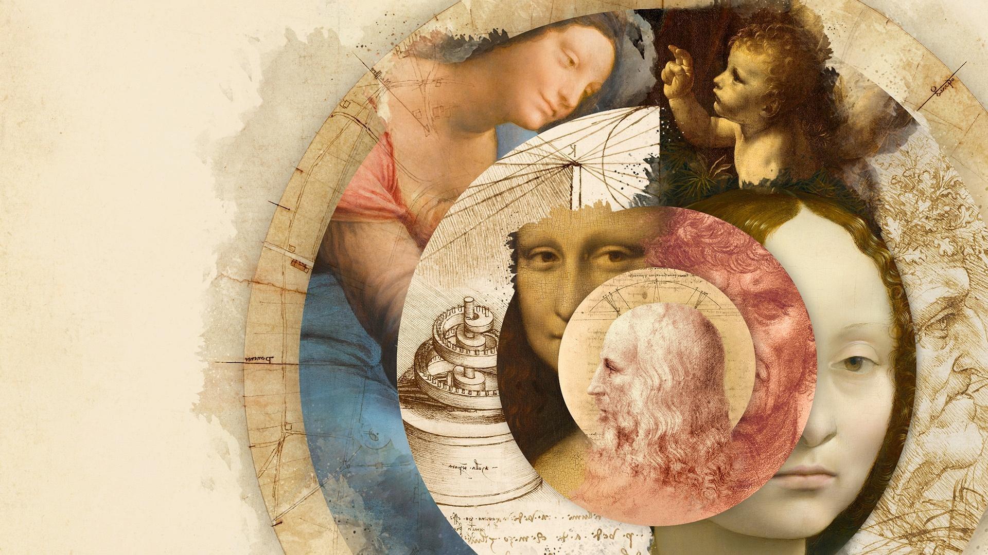 collage of Da Vinci artwork.