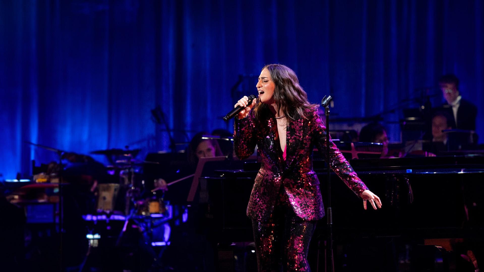 Sara Bareilles perfrorming on stage at the Kennedy Center